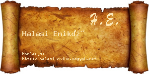 Halasi Enikő névjegykártya